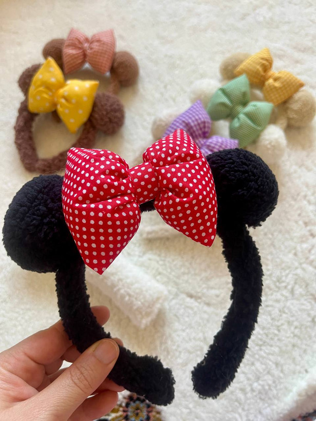 تل کودک مدل تدی گوشدار با پاپیون