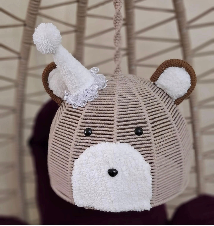 لوستر اتاق خواب بچگانه طنابی خرسی